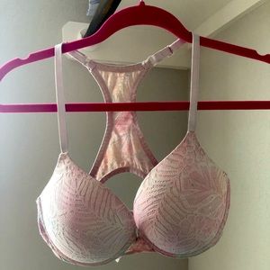 PINK Victoria’s Secret Racerback Lace Pushup Bra